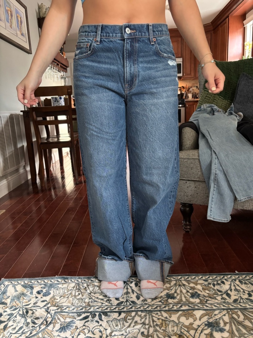 American Eagle Outfitters Medium Blue Stretch Jeans